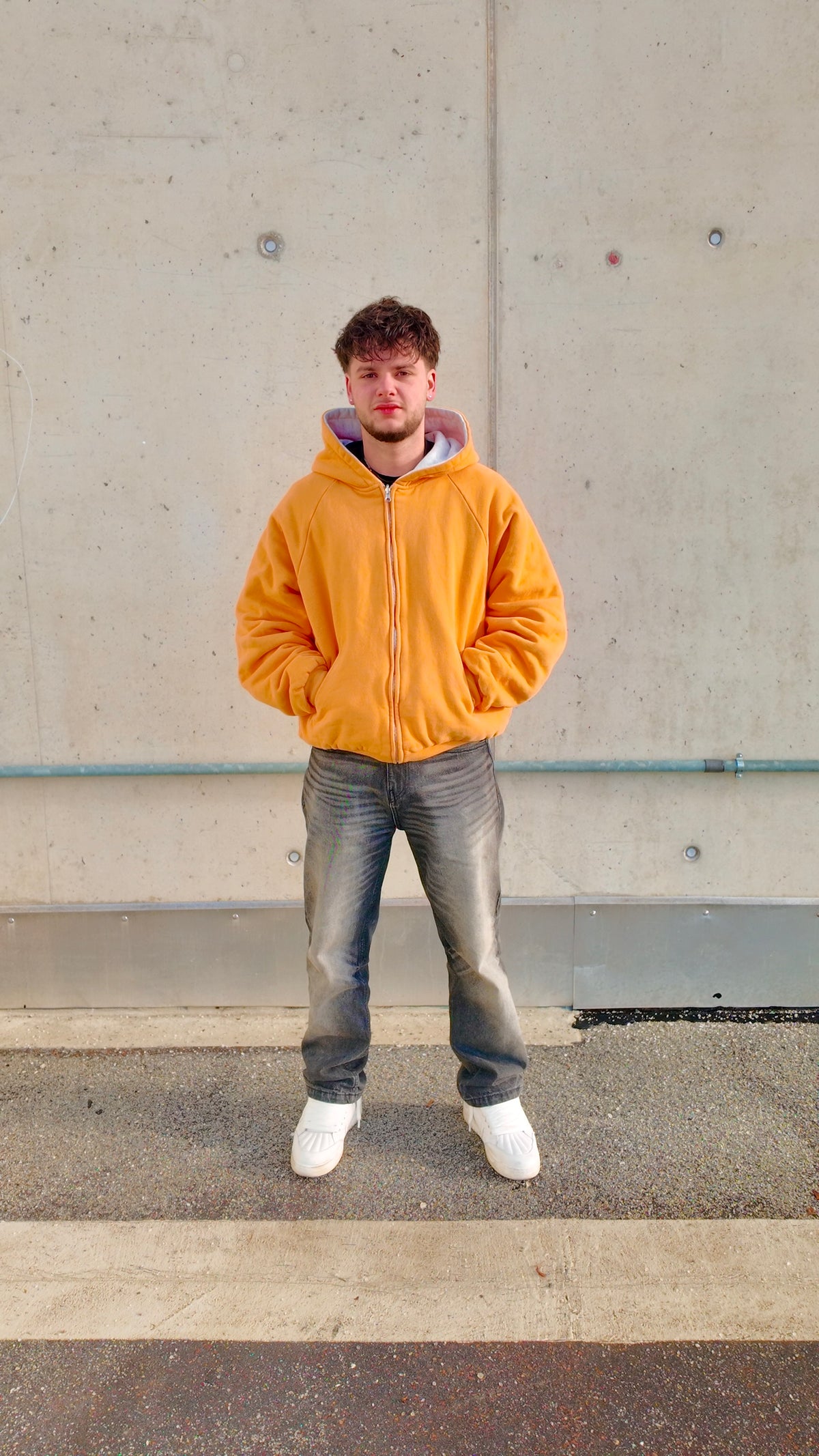 Grey Sun Reversible Zipper.